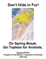 Sailor Moon topless for animals poster